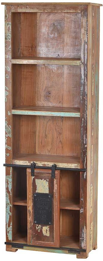 Pharao24.de Shabby Chic Regal in Braun Bunt Recyclingholz