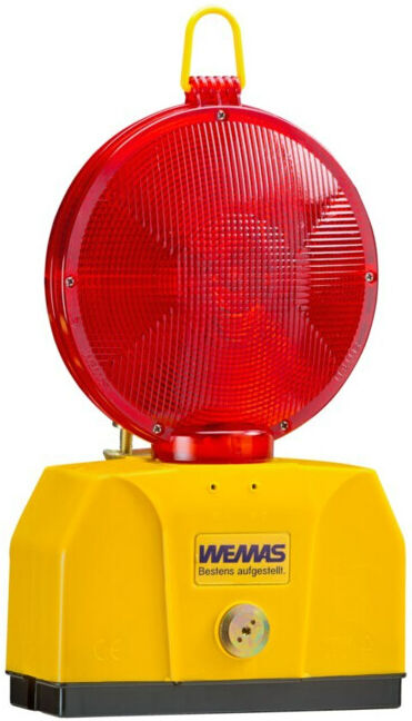 WEMAS Signalisation TL-Lampe d’avertissement 2000/180, rouge 2, boîtier jaune, avec support ; WEMAS Absperrtechnik (303.017020.18.20)