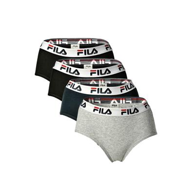 Panty FILA "Panty 4er Pack", Damen, Gr. M, bunt (schwarz, grau, marine), Obermaterial: 95% Baumwolle CO. 5% Elasthan EL., Unterhosen Panty