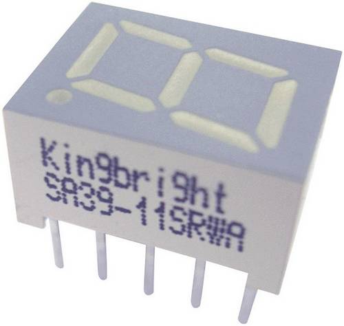Kingbright 7-Segment-Anzeige Rot 10mm 2V Ziffernanzahl: 1 SC39-11EWA