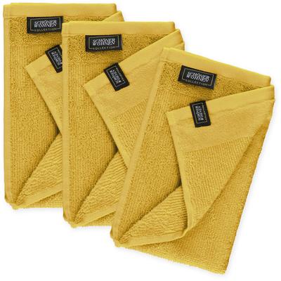 Gaestehandtuecher "Sense", gelb, B:30cm L:50cm, Frottee, Obermaterial: 100% Baumwolle, SCHÖNER WOHNEN-KOLLEKTION, Handtücher, mit Velourborte, hautschmeichelnde Airtouch Qualität, super weich