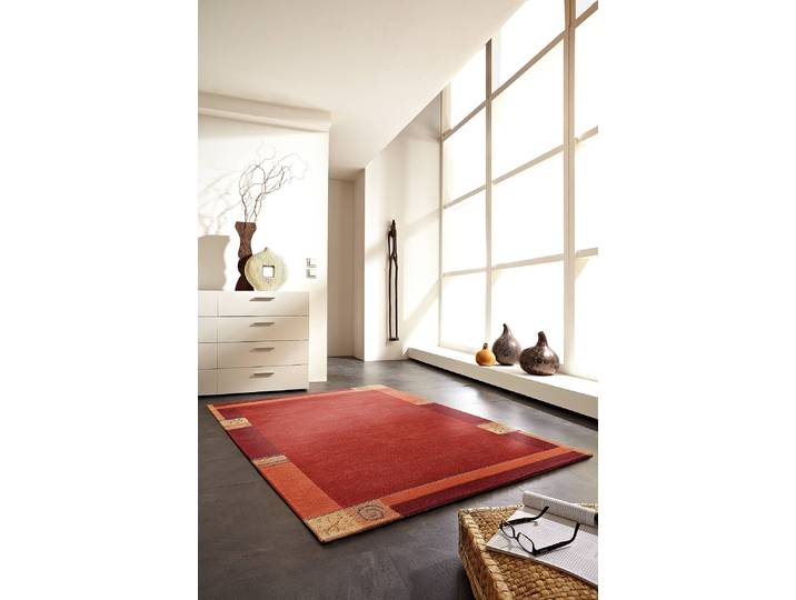 Wollteppich Sola Typ A Rot/Rot 40 x 60cm Wolle