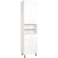 Keramia Pro Badezimmerschrank hoch 50x192x33,3 cm weiß glanz PROV50DV