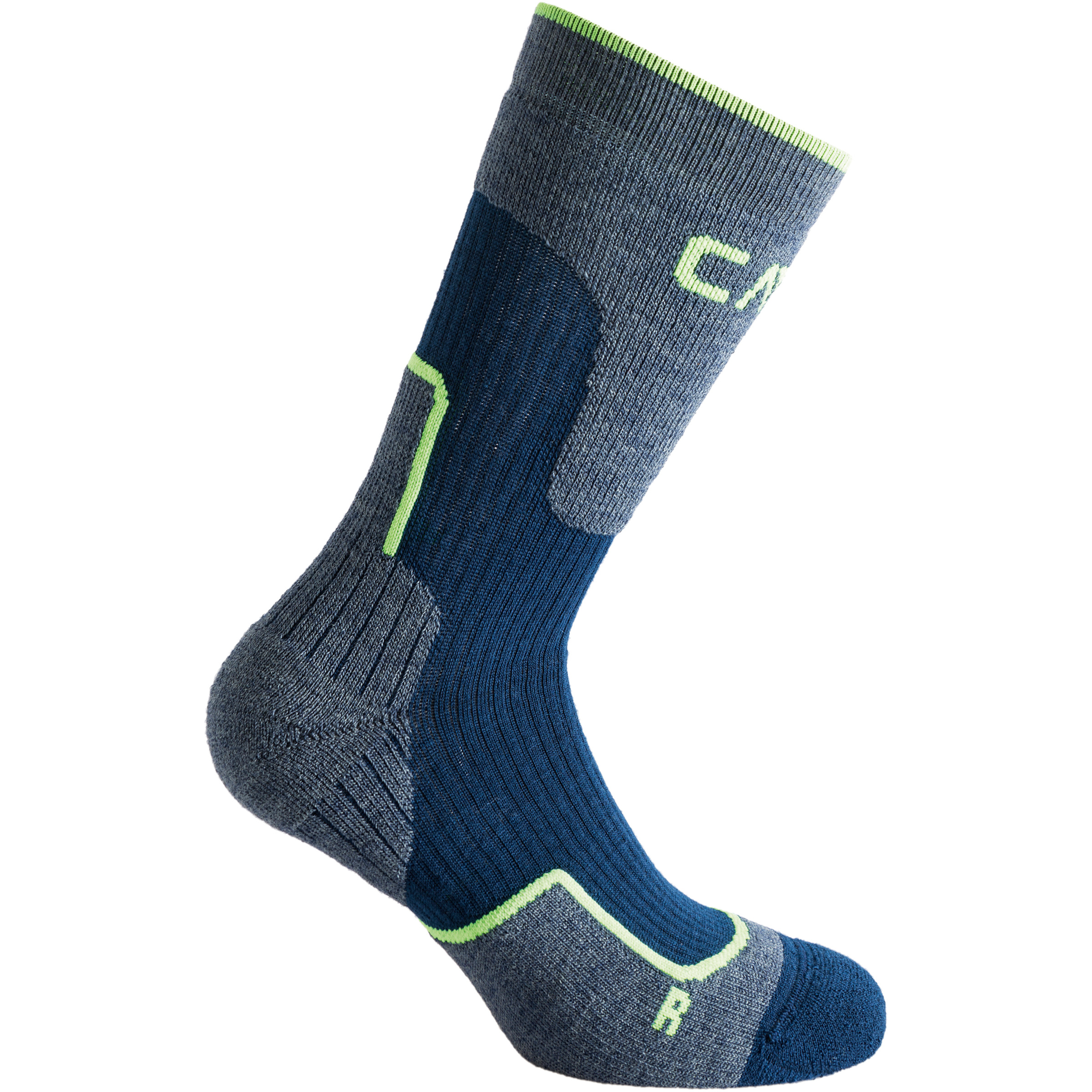 CMP Wool Trekking Wandersocken blau Größe 46 Camping Widerstandsfähig Merinowolle