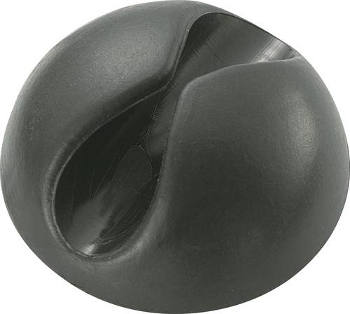 TRU Components SWC-10BK/4P Kabelhalter selbstklebend 542250 Bündel-Ø-Bereich 9mm (max) Schwarz