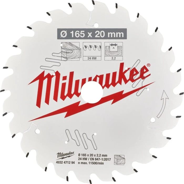 Milwaukee 4932471294 Scheibe P W 165 x 20 x 2,2 x 24 Atb (10254740)