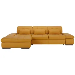 Wohnlandschaft Sanfino Leder Currygelb