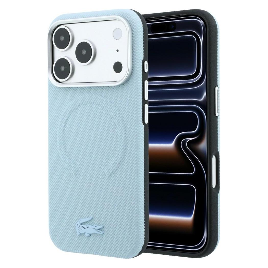 Lacoste Case Petit Pique Embossed for iPhone 18 Pro / 17 Pro blue (Apple iPhone 17 Pro, Apple iPhone 18 Pro) (LCHMP18L6PSWPTOLB)