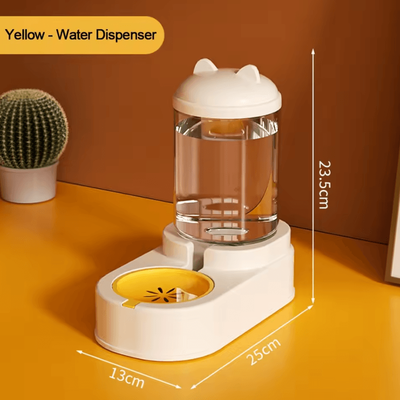 Inspire Curations Cute Cat Shaped Automatic Pet Feeder & Water Dispenser Set y Water Dispenser