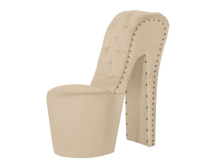 Sessel Weiß Samt Tris 44 x 99 x 95cm