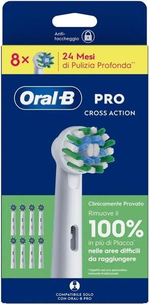 Oral-B Crossaction Testine di Ricambio 8 Pezzi