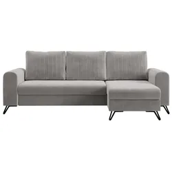 ECKSOFA Axel Velvet Hellgrau