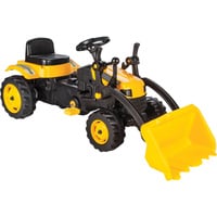 Trettraktor mit Frontlader Strong Bull, Kinderfahrzeug gelb