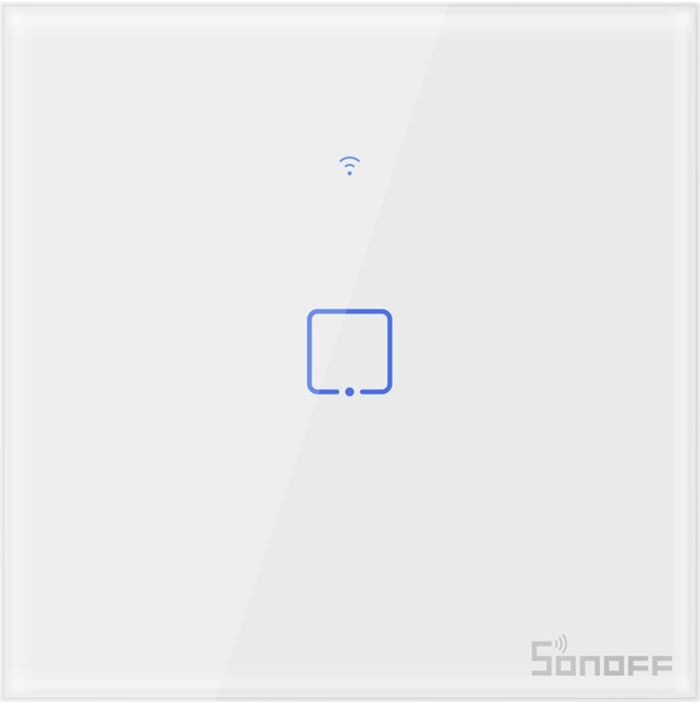 Interruptor de Parede Simples Táctil Inteligente Wi-Fi - Sonoff T0EU1C-TX