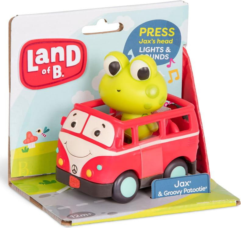 B.Toys Land of B. Zachte sensorische auto-bus met kikker