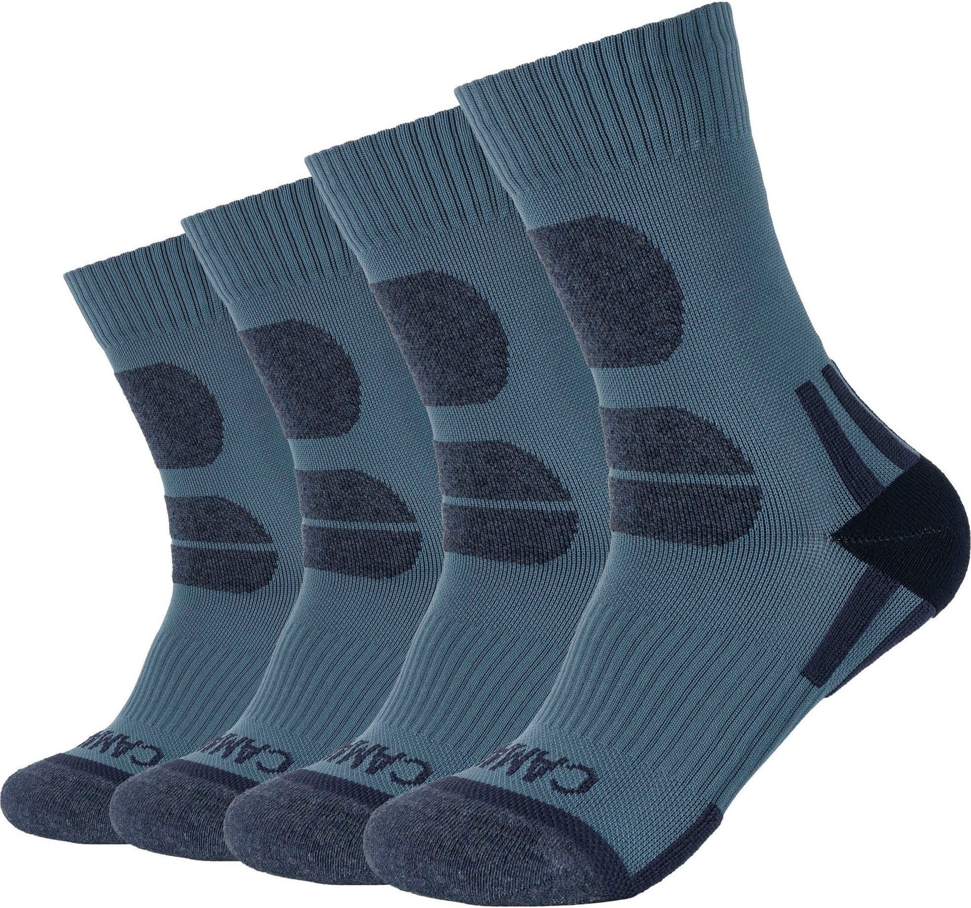 Socken CAMANO "Function", Damen, Gr. 39-42, blau (denim), Materialmix, mehrfarbig, normal, Socken Socken, für Wandern, mit Fußgewölbe-Stütze