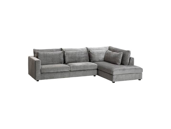 Ecksofa Apollo, Johann Jakob, grau, Textil
