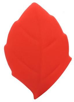 Modern Mode Marketplace Maple Leaf Silicone Travel Toothbrush Cup For Brushing And Rinsing red
