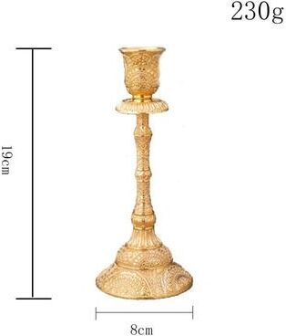 Uplift Treasures European Metal Candlestick Holders Set Of 2 Gold And Silver 3 2pcs