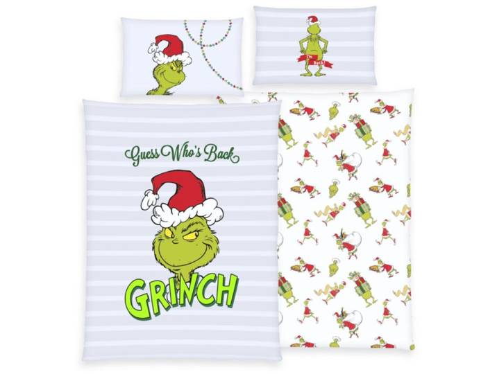 Bettwäsche Grinch mit Weihnachtsmotiv