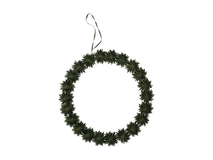 DBKD Couronne décorative Paper flake wreath Ø35 cm Green