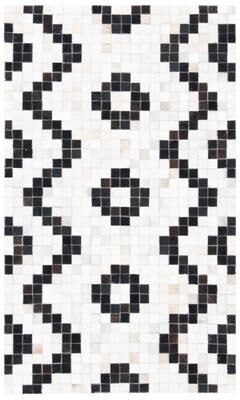 SAFAVIEH Handmade Studio Leather Eline Natural Hide Leather Rug