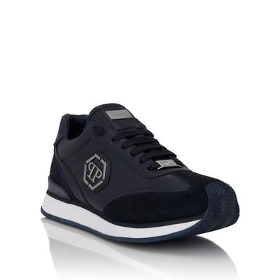 Sneaker PHILIPP PLEIN "Hexagon", Herren, Gr. 46, Normalschaft, 14, dunkelblau, Schuhe Sneaker