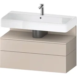 Duravit Collection One Waschtischunterbau, 1 Auszug und 1 Schublade, 990x470x590mm, Nische Taupe Supermatt, QA4395083910000, Farbe: Taupe Matt