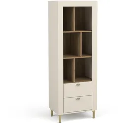 BÜCHERREGAL Monta mit 2 Schubladen, Kaschmir