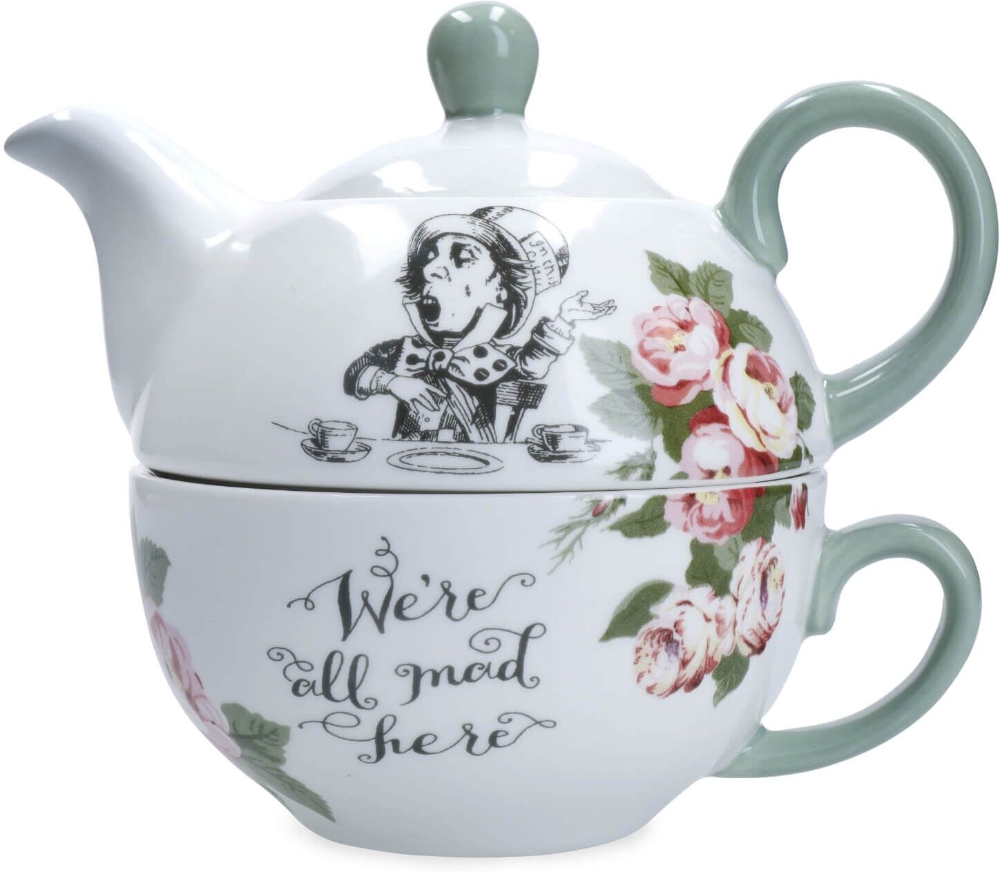 Mikasa V&A; Alice In Wonderland Bone China Tea For One Teapot