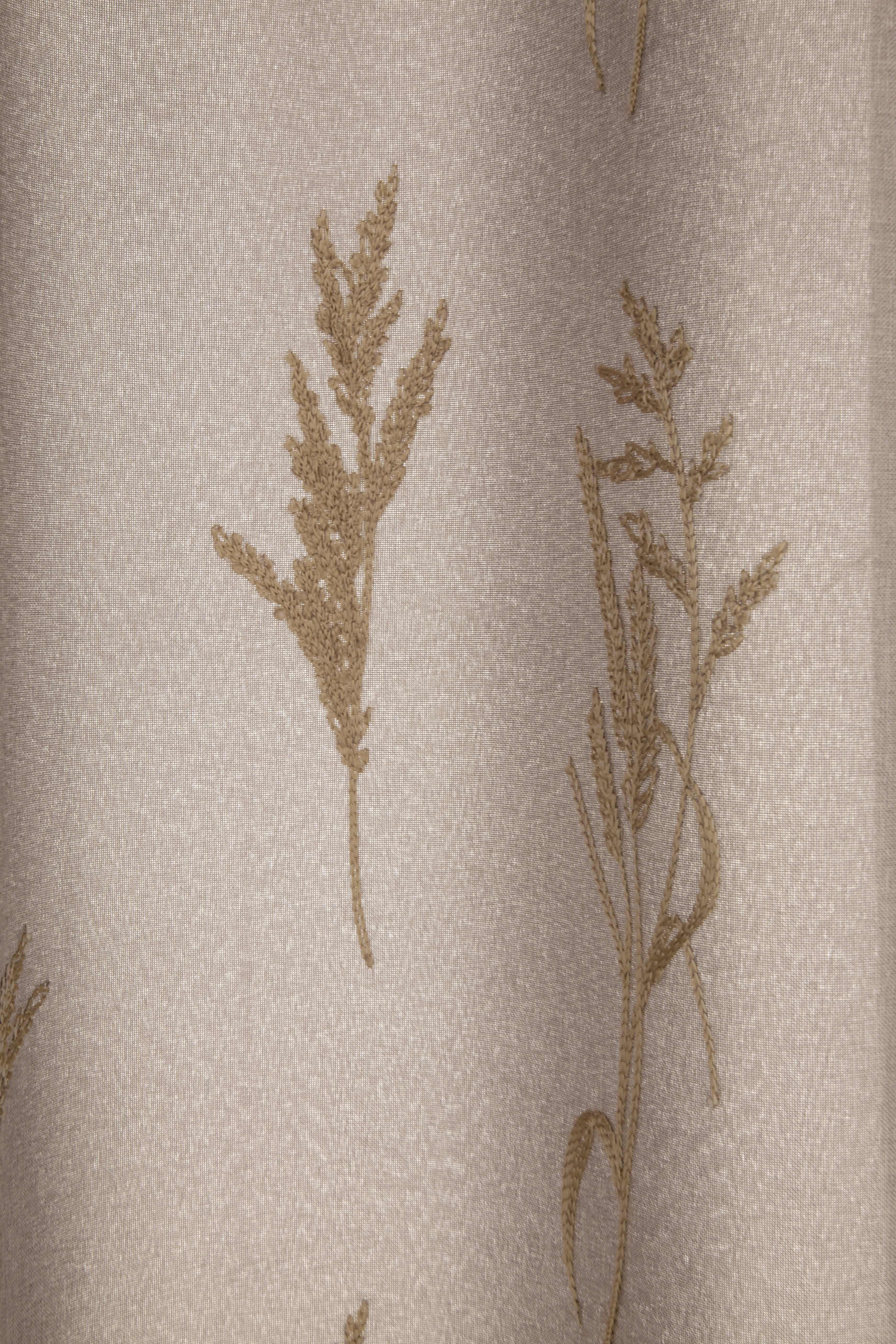 Gardine HOMING "Edvin" Gr. 1, beige, B:135cm H:245cm, Polyester, Gardinen, Gardine, Fertigschal beige 245cm, verdeckte Schlaufen, 135cm