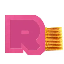 Rhodiarama, selbsthaftende Stiftschlaufe 4x3 cm, für Blöcke, Notizbücher und Kalender - Fuchsia 194209C