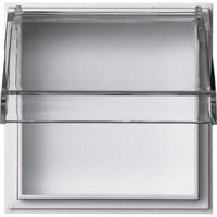 Zwischenplatte mit transparentem Klappdeckel zur Integration von Elektronikgeräten, Adapter weiß, Retail