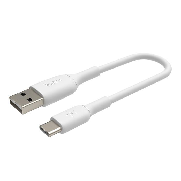 Belkin BoostCharge 15 cm USB-C/USB-A Kabel, weiß CAB001BT0MWH