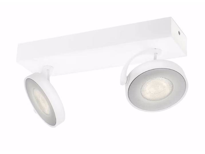 Philips Lighting myLiving LED Clockwork 2flg. Spot (4, 5W) Innenbeleuchtung – Deckenlampe/Wandlampe – weiss