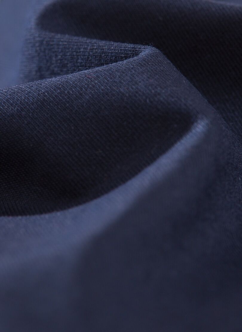 Jerseyhose TRIGEMA "TRIGEMA Hüfthose DELUXE Baumwolle", Damen, Gr. XL, Normalgrößen, blau (navy), Single Jersey, 100% Baumwolle, Basic, Hosen Jerseyhose