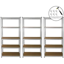 3 x E-Rax Galvanisiertes Lagerregal