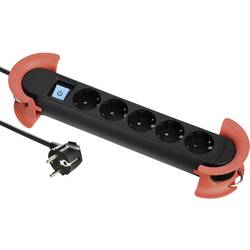 Maxtrack NV 60-5 L Steckdosenleiste mit Schalter Schwarz Schutzkontakt 1 St.