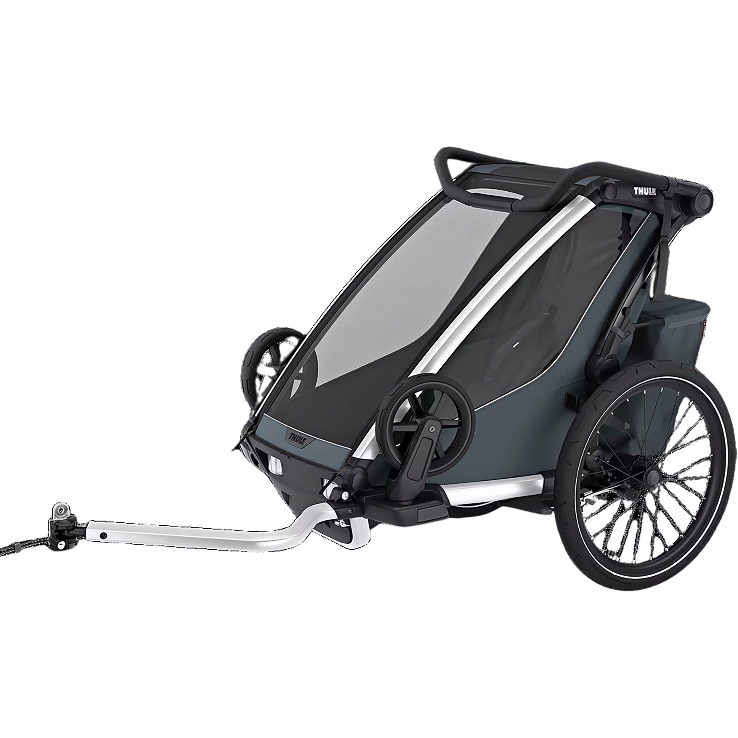 Thule Chariot Cross 2 Single Kinderanhänger Fahrradanhänger grau Bikepacking | Lifestyle