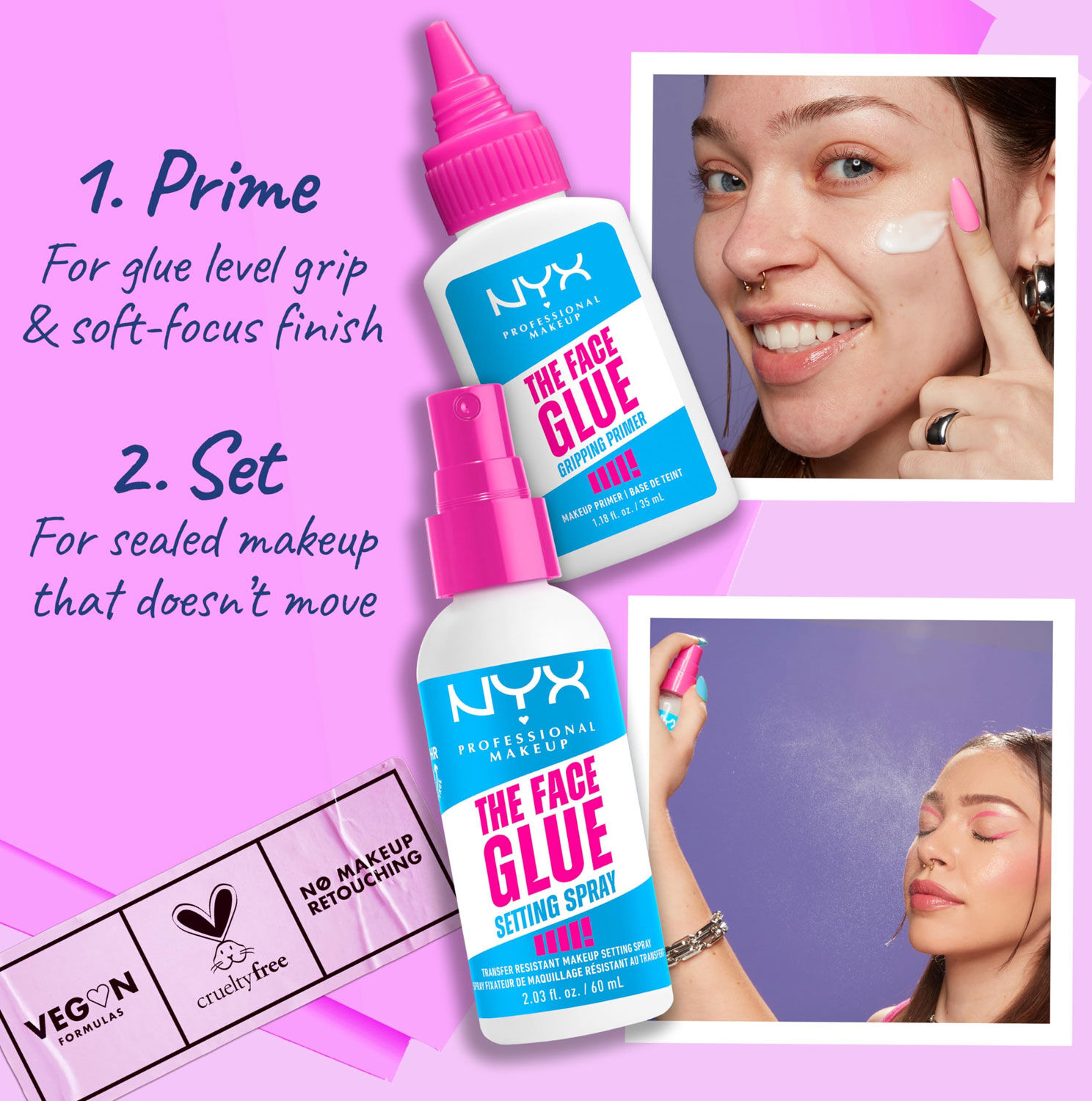 NYX Professional Makeup NYX The Face Glue Setting Spray 60ml