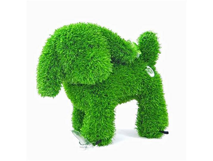 AniPlants, Grasfiguur, hond plassen, tuindecoratie, 35 cm, decoratiefiguur kunstgras, weerbestendig,