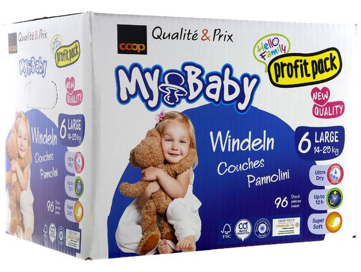 MyBaby My Baby Windeln Grösse 6 Extra Large Profit Pack 13-18 kg 96 Stück