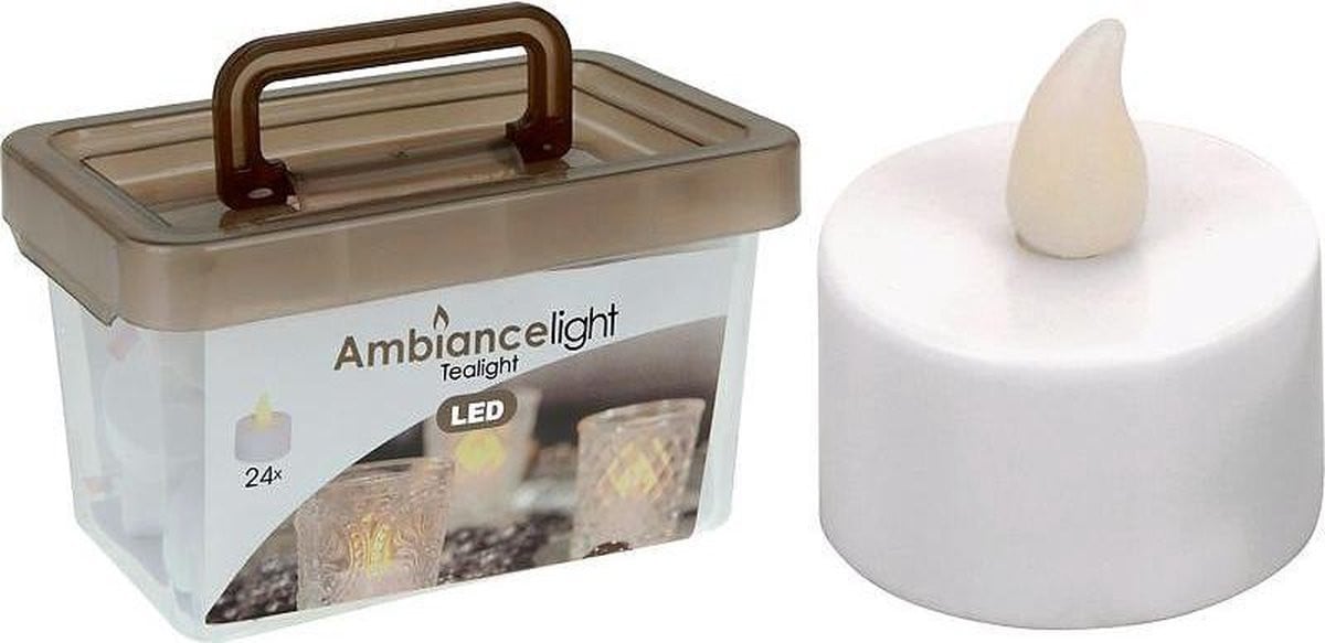 Set van 24 LED theelichten inclusief batterij