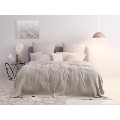 Tagesdecke OTTO HOME "Mira, 1 Stück, Leichts Plaid ohne Füllung, 100% Baumwolle, Uni-Design", grau, B:250cm L:250cm, Baumwolle, Tagesdecken, leichte Tagesdecke aus 100% Baumwolle, uni Überwurf, ohne Füllung
