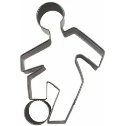 Städter Präge-Ausstecher Fußballspieler, Ausstechform, Plätzchenform, Keks, Plätzchen, Edelstahl, 9 cm, 041196