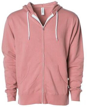 Independent Trading Co. AFX90UNZ Zip Hooded Sweatshirt in Dusty Rose size 2XL   Cotton/Polyester Blend AFX90U