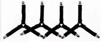 Inspired Finds Adjustable Bed Sheet And Quilt Holder Set Elastic Mattress Clips For Secure And Neat Bedding black4pcs