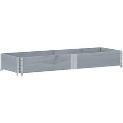 Helloshop26 - Hochbeet für Pflanzen Blumen Terrasse Garten 150 x 50 cm massives graues Kiefernholz 02_0037433