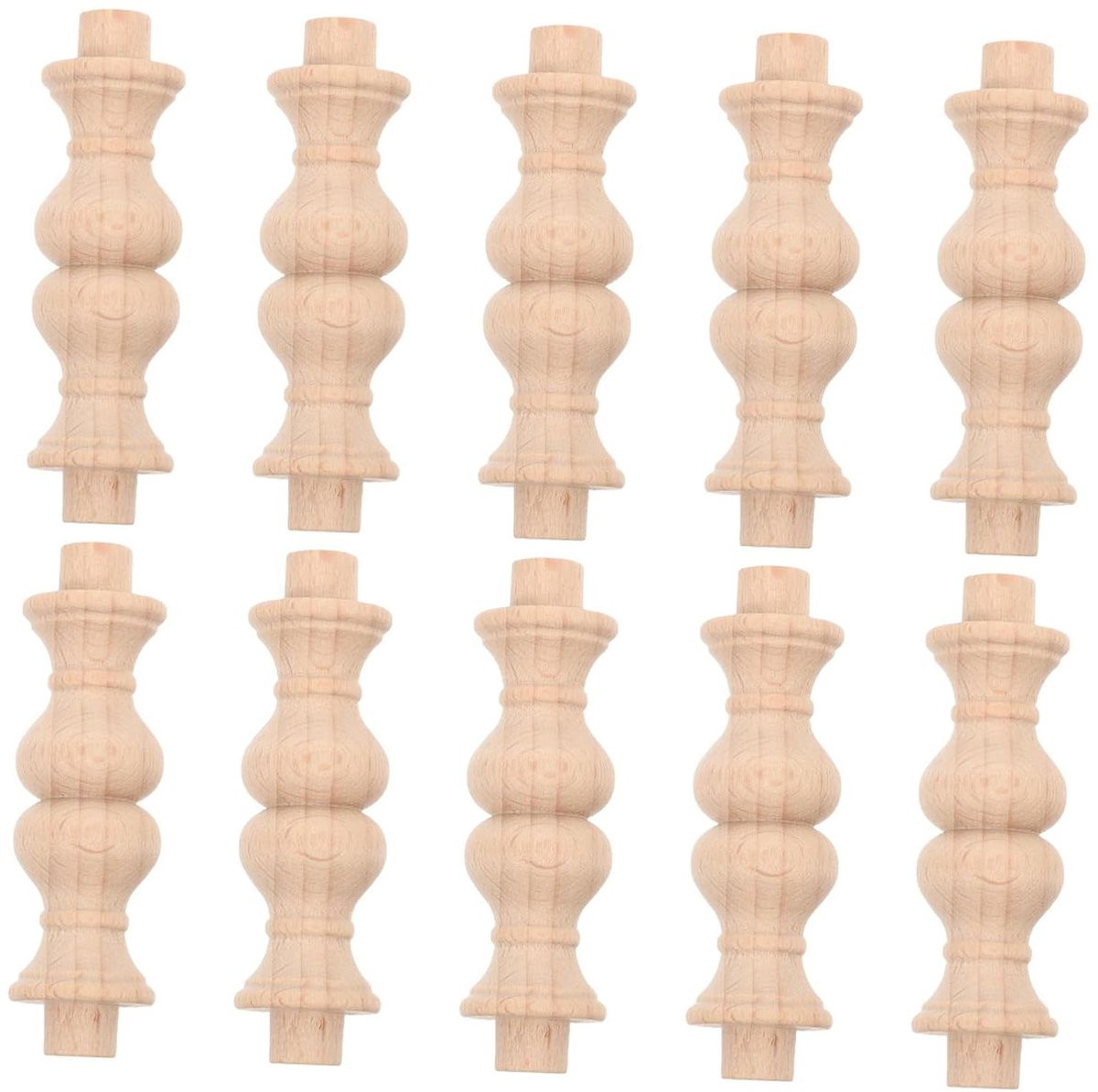 Houten Balusters Miniatuur Pilaren Romeinse Stijl Khaki Hoogte: 62 cm