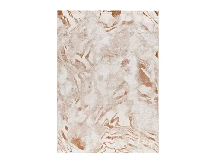 Tapis á relief abstrait beige/rouille 154x230 cm
